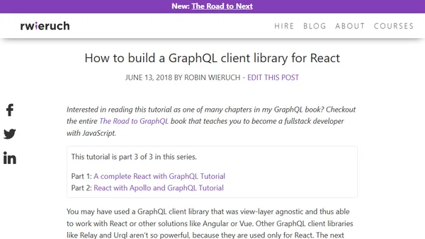 How to build a GraphQL client library for React