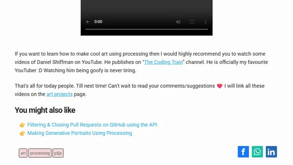 First Step into the World of Generative Art