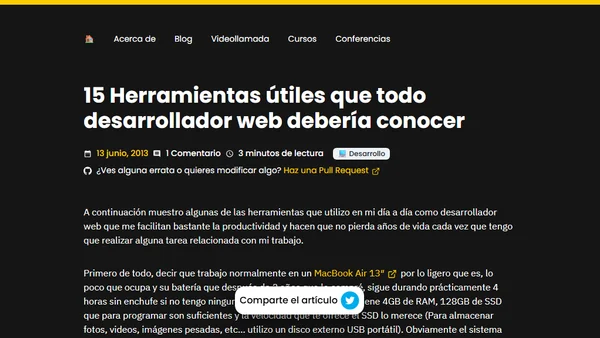 15 Herramientas útiles que todo desarrollador web debería conocer