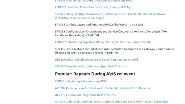 Guest Post: Notable AWS re:invent Sessions, by Jennine Townsend