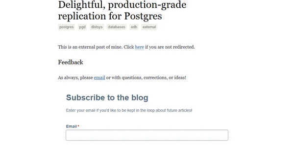 Delightful, production-grade replication for Postgres