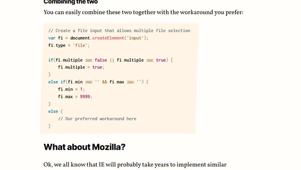 On native, single-input, multiple file uploads