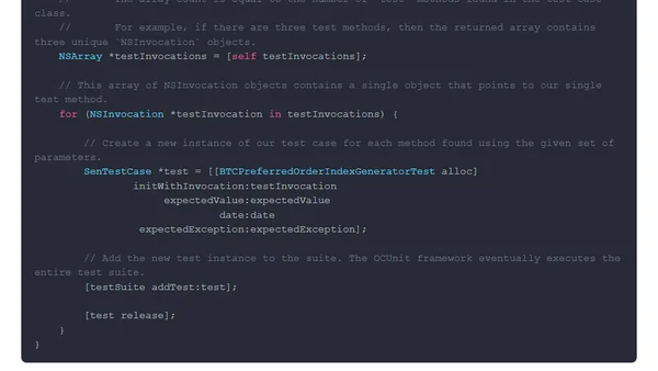 OCUnit Parameterized Test Case