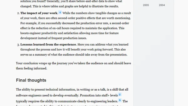 Present technical information using a storytelling framework