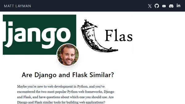 Are Django and Flask Similar?