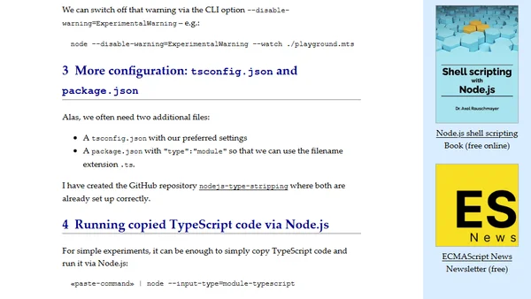 Simple TypeScript playgrounds via <code>node --watch</code>