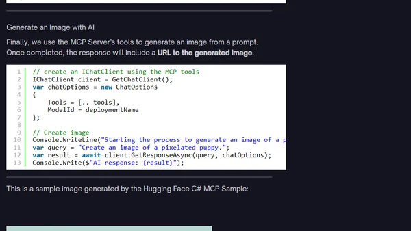 🤖 Using C# to Call Hugging Face MCP Server and Generate AI Images!