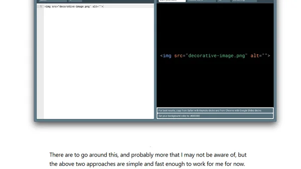 A couple of ways to highlight code syntax in Apple Keynote slides