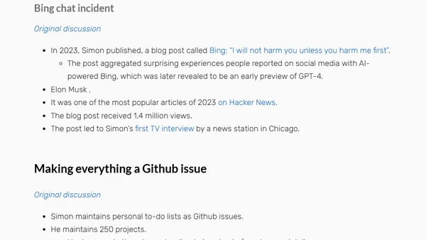 Notes from Simon Willison's Interview on Software Misadventures