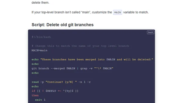 Delete Git Branches That Have Been Merged