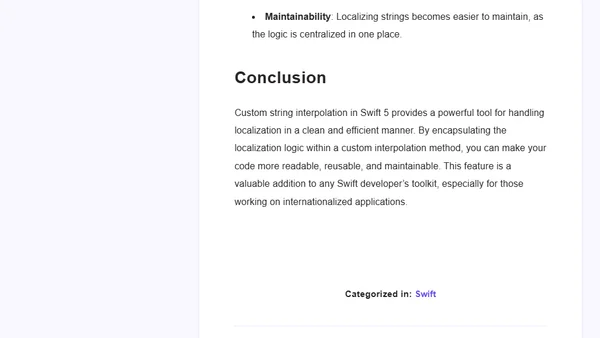 How to Use String Interpolation for Localization?