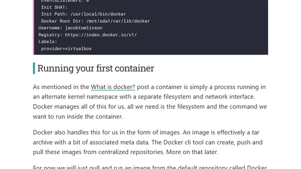 Running a Docker container