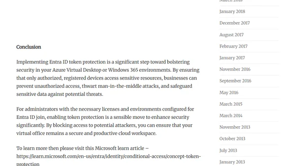 How to Secure Your Azure Virtual Desktop with Entra ID Token Protection
