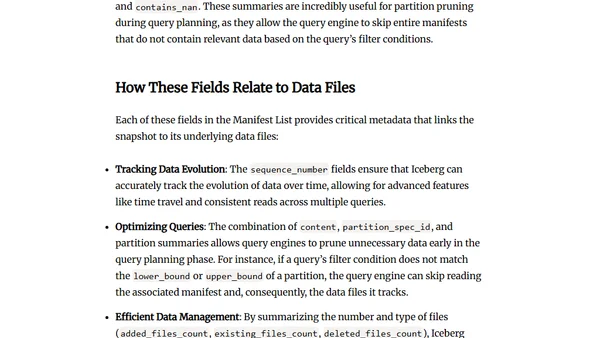 Understanding the Apache Iceberg Manifest List (Snapshot)