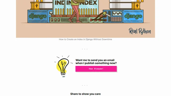 How to Create an Index in Django Without Downtime