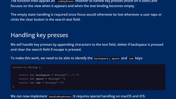 Implementing Quick Search with SwiftUI Searchable