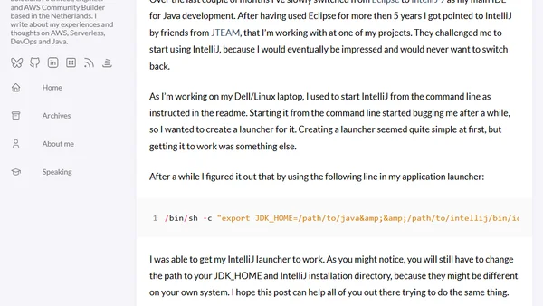 Creating an IntelliJ launcher on Ubuntu 9.10