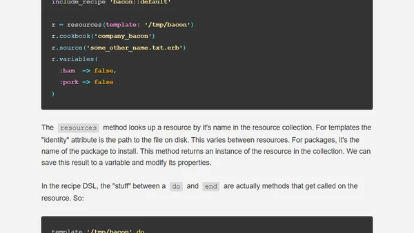 Changing Chef Resources at Runtime