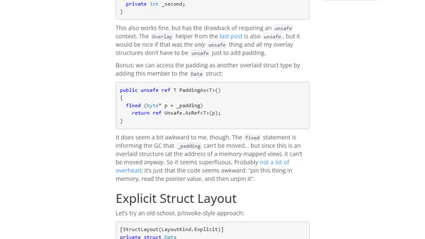 Padding for Overlaid Structs