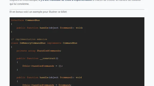 Bouchon (mock) et implémentation mémoire dans les tests