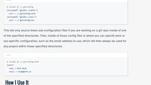 Git Your Way: includeIf