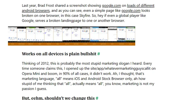 Every web design is broken
