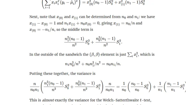 The sandwich and the t-test