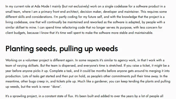 Code Gardening