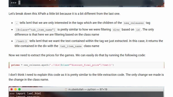 An Intro to Web Scraping With lxml and Python