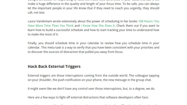 The Indistractable Developer