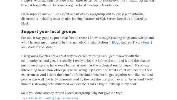 SQL Server Southampton UserGroup