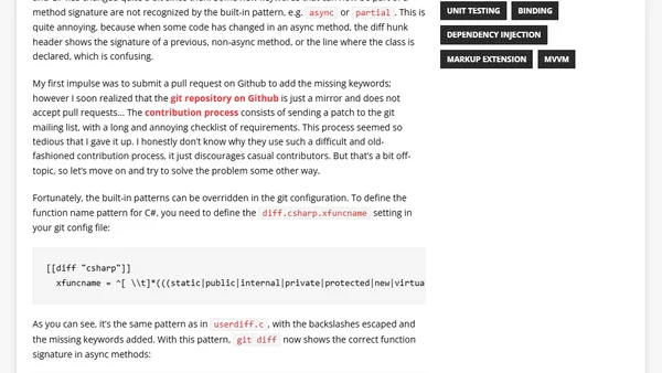 C# methods in git diff hunk headers