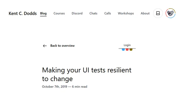 Making your UI tests resilient to change