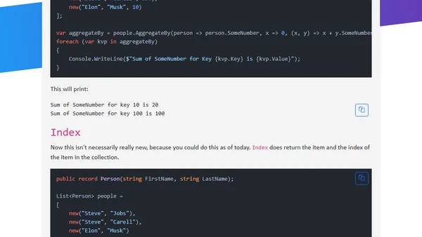 Three new LINQ methods in .NET 9