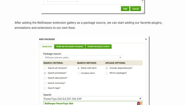 Create a list of favorite ReSharper plugins