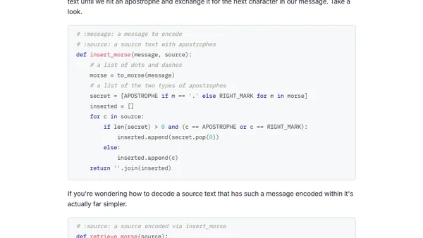 A Tutorial on Tricking Google: Encoding Messages in Apostrophes