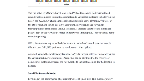 Comparing Filesystem Performance in Virtual Machines