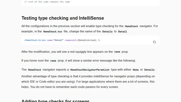 Getting Started with React Navigation v6 and TypeScript in React Native