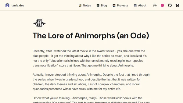 The Lore of Animorphs (an Ode)