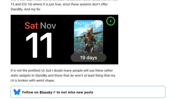 How to update widgets for StandBy mode
