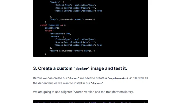 Multilingual Serverless XLM RoBERTa with HuggingFace, AWS Lambda