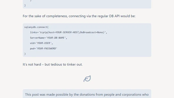 Django and Remote Sybase Servers