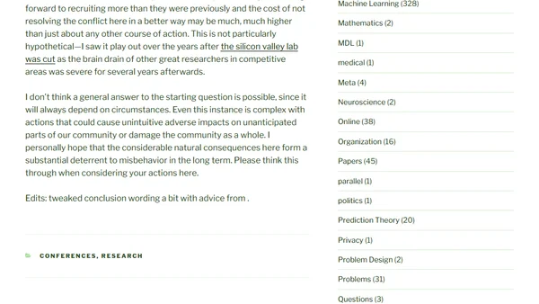 What is the Right Response to Employer Misbehavior in Research?