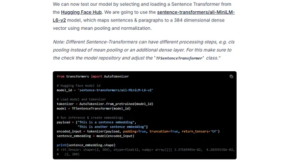 Use Sentence Transformers with TensorFlow
