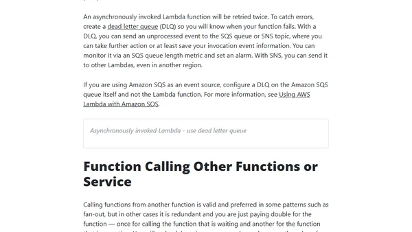 AWS Serverless Common Mistakes – Architecture (2/7)