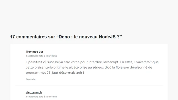 Deno : le nouveau NodeJS ?
