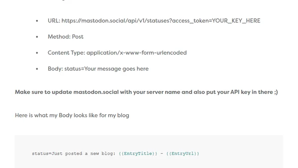 Automate Posting to Mastodon via Web Requests
