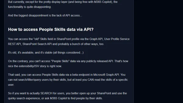 M365 Skills are all over the place again - what's good?