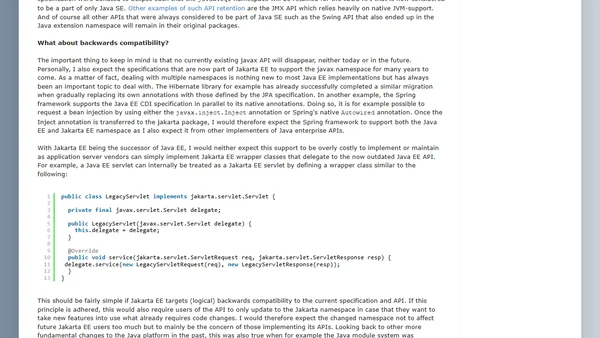 Jakarta EE without javax: the world won't end this time either