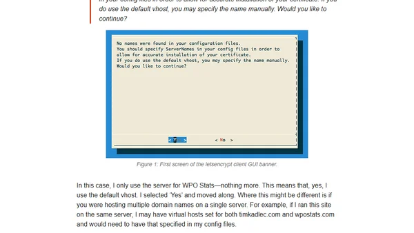 Taking Let's Encrypt for a Spin